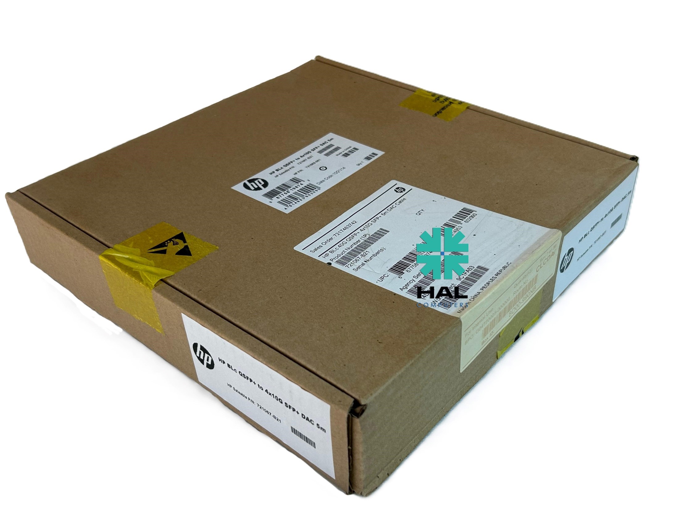 HP BladeSystem C-Class 40G QSFP+ to 4x10G SFP+ 5M