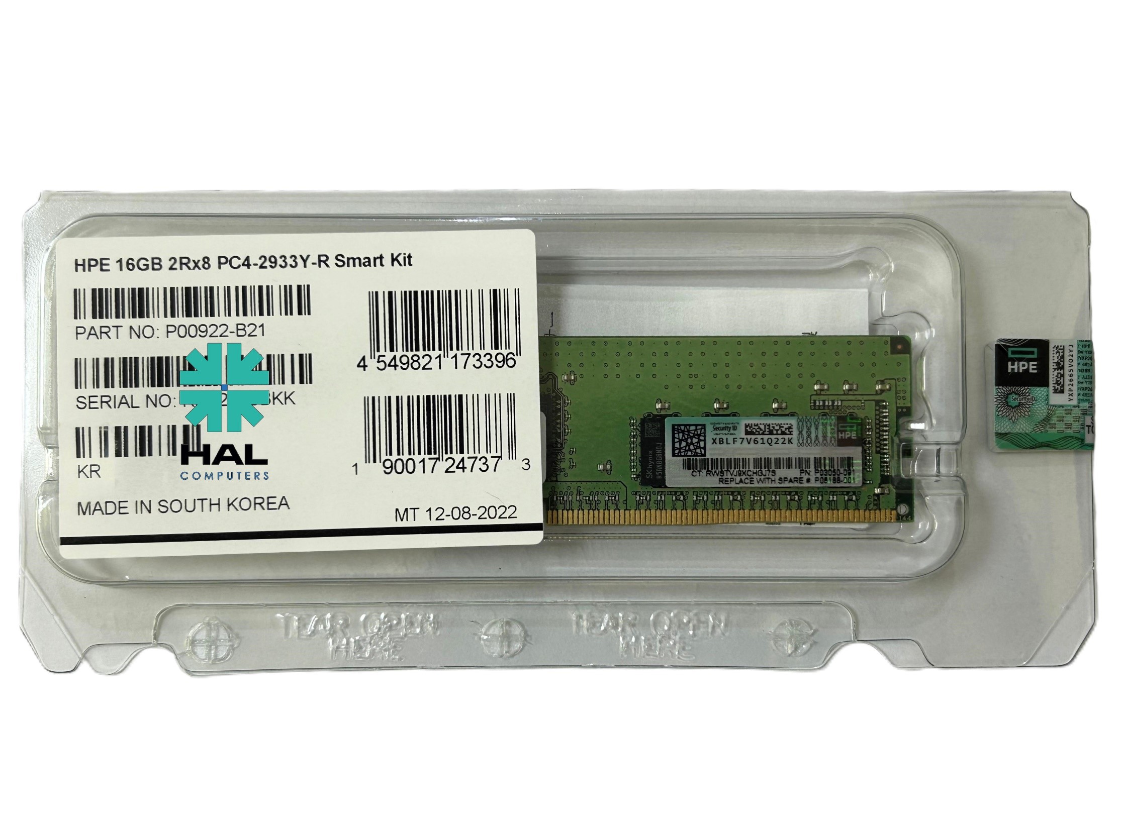 HPE 16GB (1X16GB) DUAL RANK X8 DDR4-2933 CAS-21-21-21