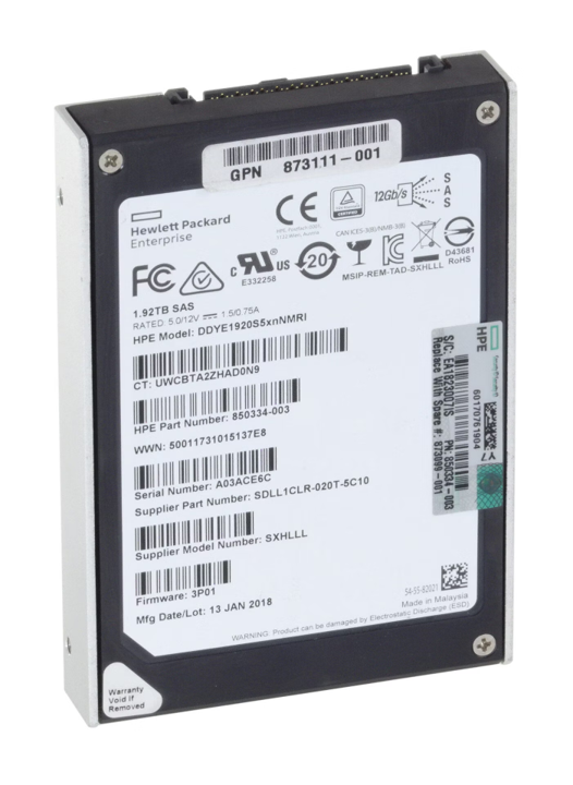 HPE SPS-DRV 1.92TBSSD +SW SFF SS8000 SD