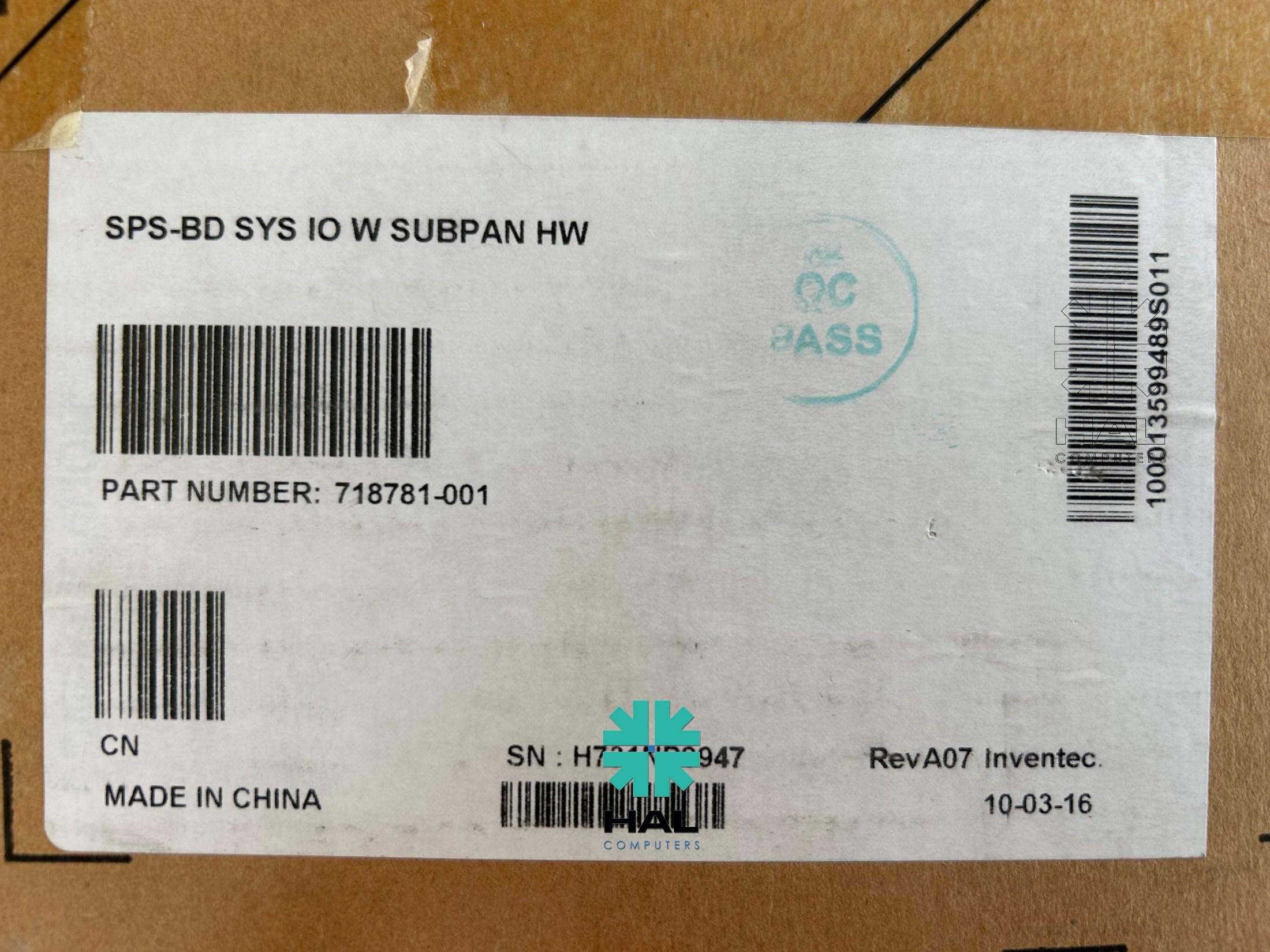 HP v1 System IO board (motherboard)  for DL360 G8