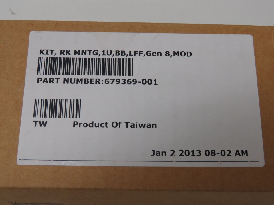 HP 1U LFF Ball Bearing Rail Kit for G8-G10 Servers