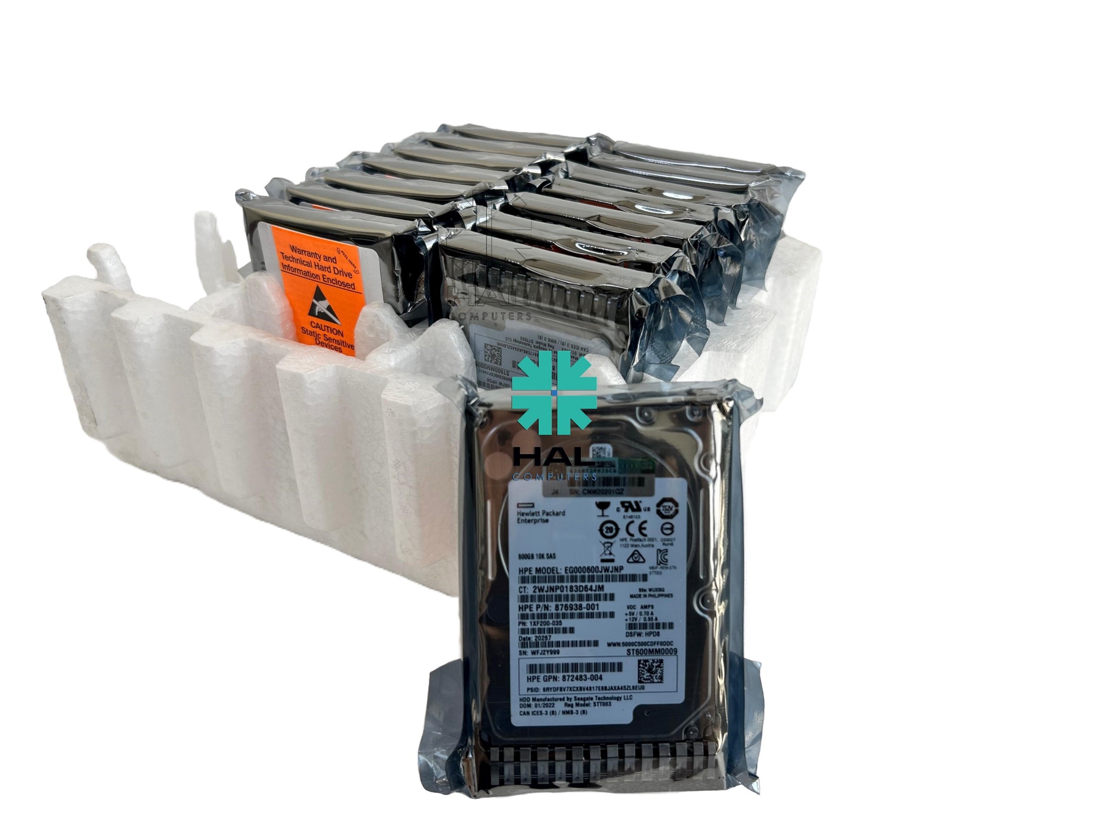 HPE DRV, HD 600G 12B SAS 10K-SGT (BULK)