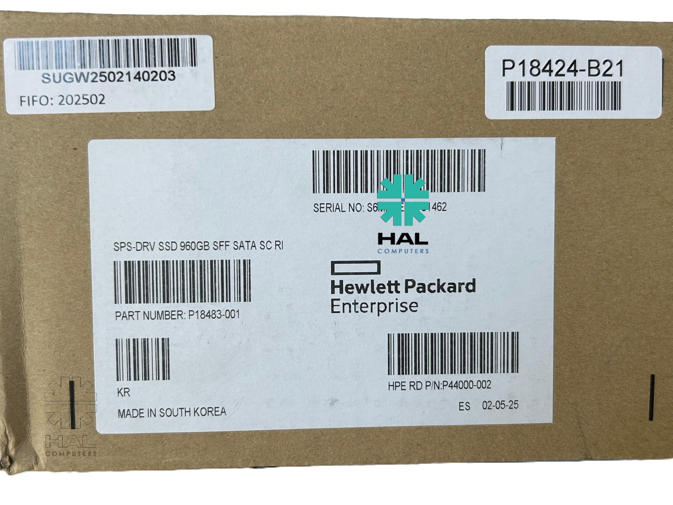 HPE 960GB SATA 6G READ INTENSIVE SFF SC MULTI VENDOR SSD