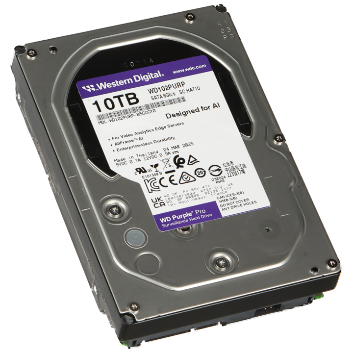 Western Digital Purple Pro 10TB 3.5" SATA Surveillance Hard Drive