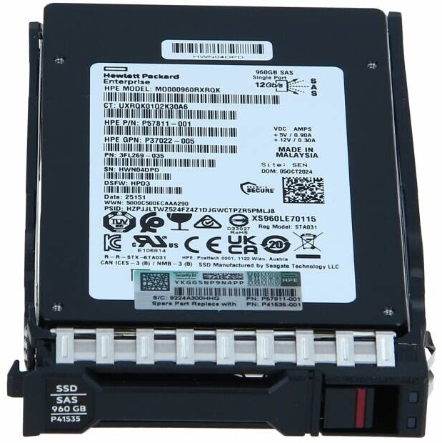 HPE 960GB SAS 12G MIXED USE SFF BC VALUE SAS MULTI VENDOR SSD  [P40510-B21]