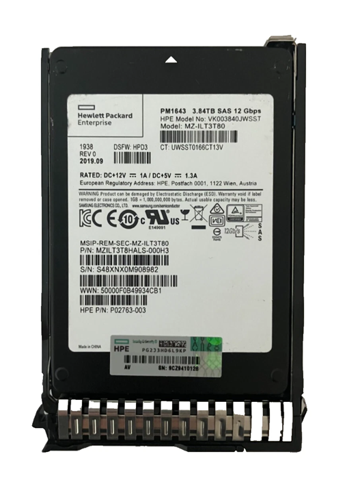 HPE MSA 3.84TB SAS 12G READ INTENSIVE SFF (2.5IN) M2 3YR WTY SSD [R3R30A]