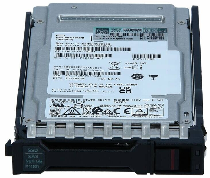 HPE 960GB SAS 12G READ INTENSIVE SFF BC VALUE SAS MULTI VENDOR SSD [P40506-B21]